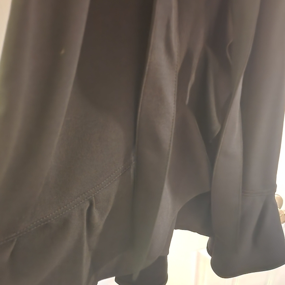 Calvin Klein black dress with ruffle and matching belt - Picture 2 of 3